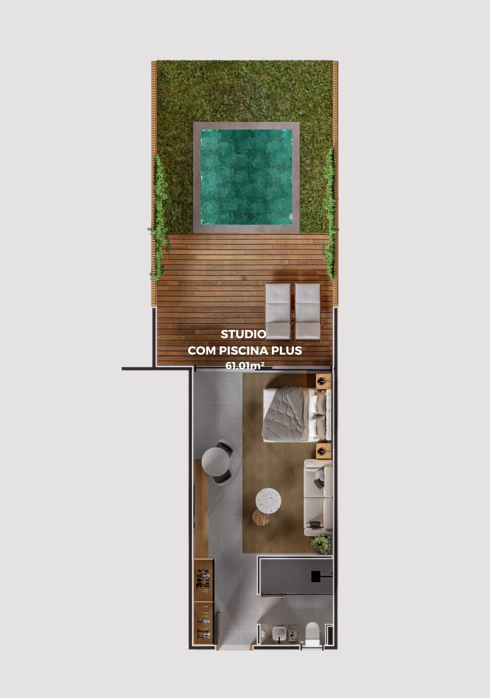 LL02 -STUDIO COM PISCINA PLUS