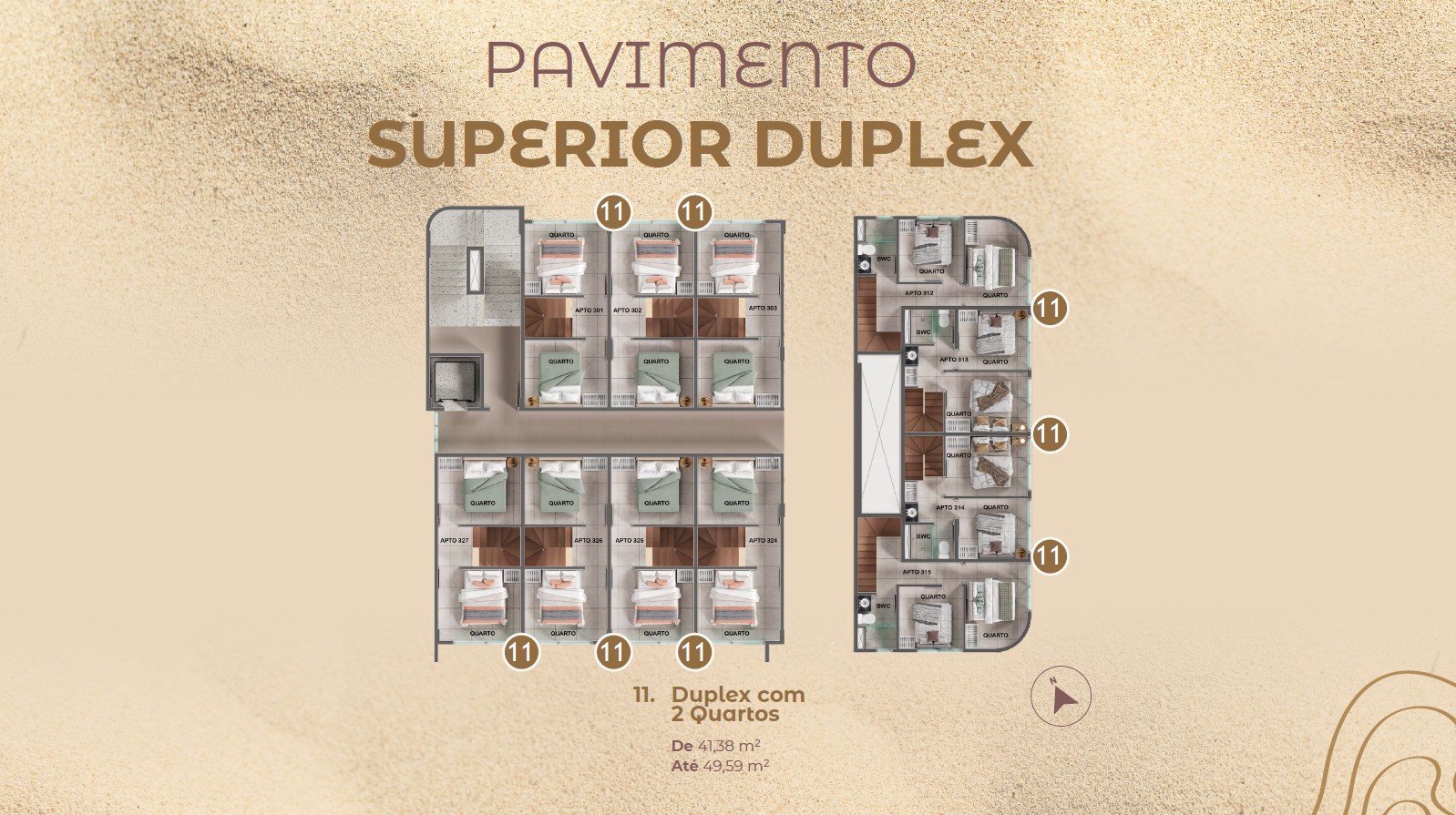 Duna Tamandaré - Pavimento superior duplex