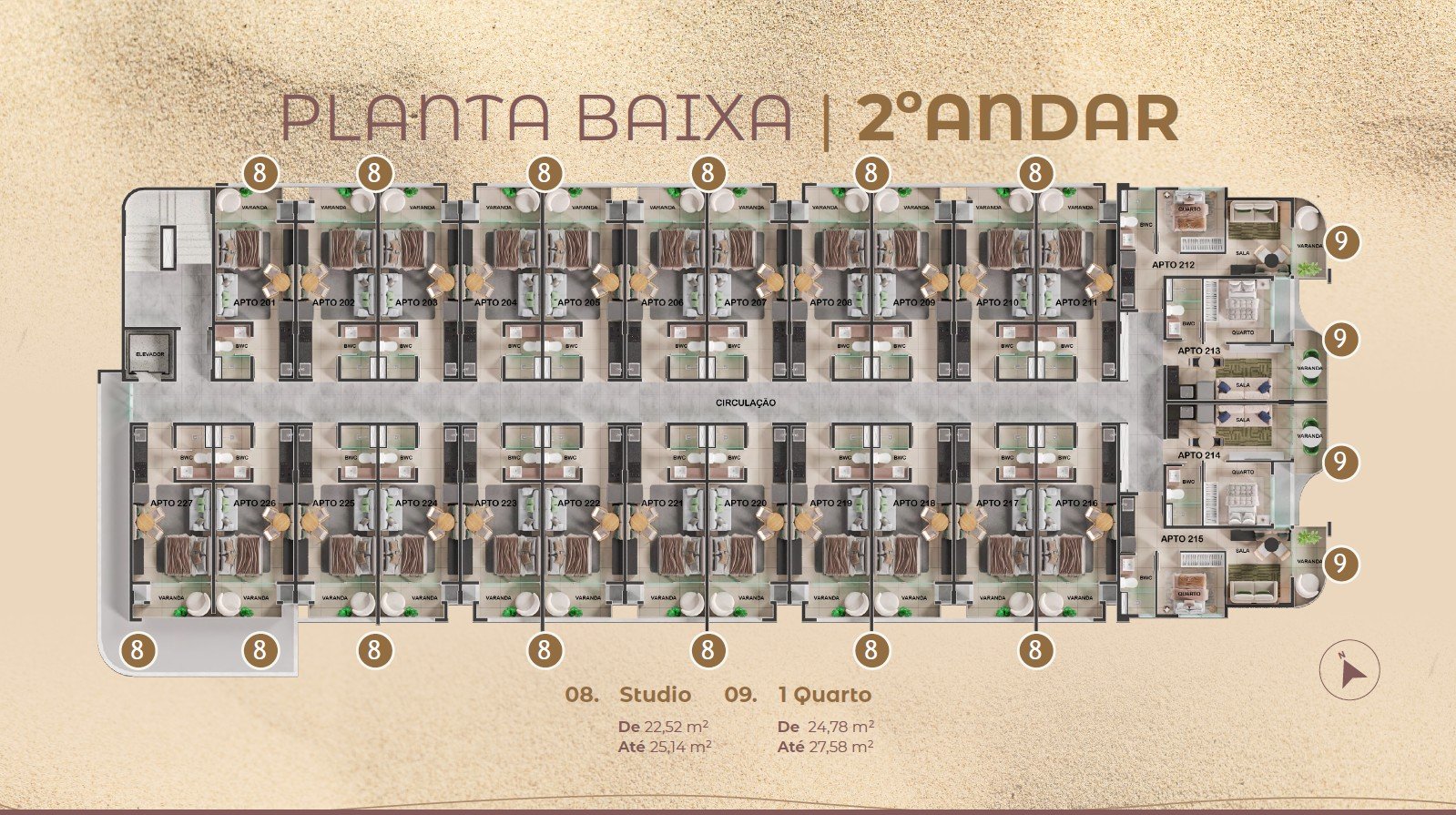 Duna Tamandaré - Planta baixa 2º andar