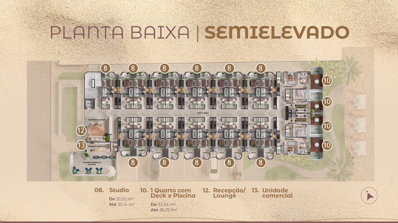 Duna Tamandaré - Planta baixa semielevado