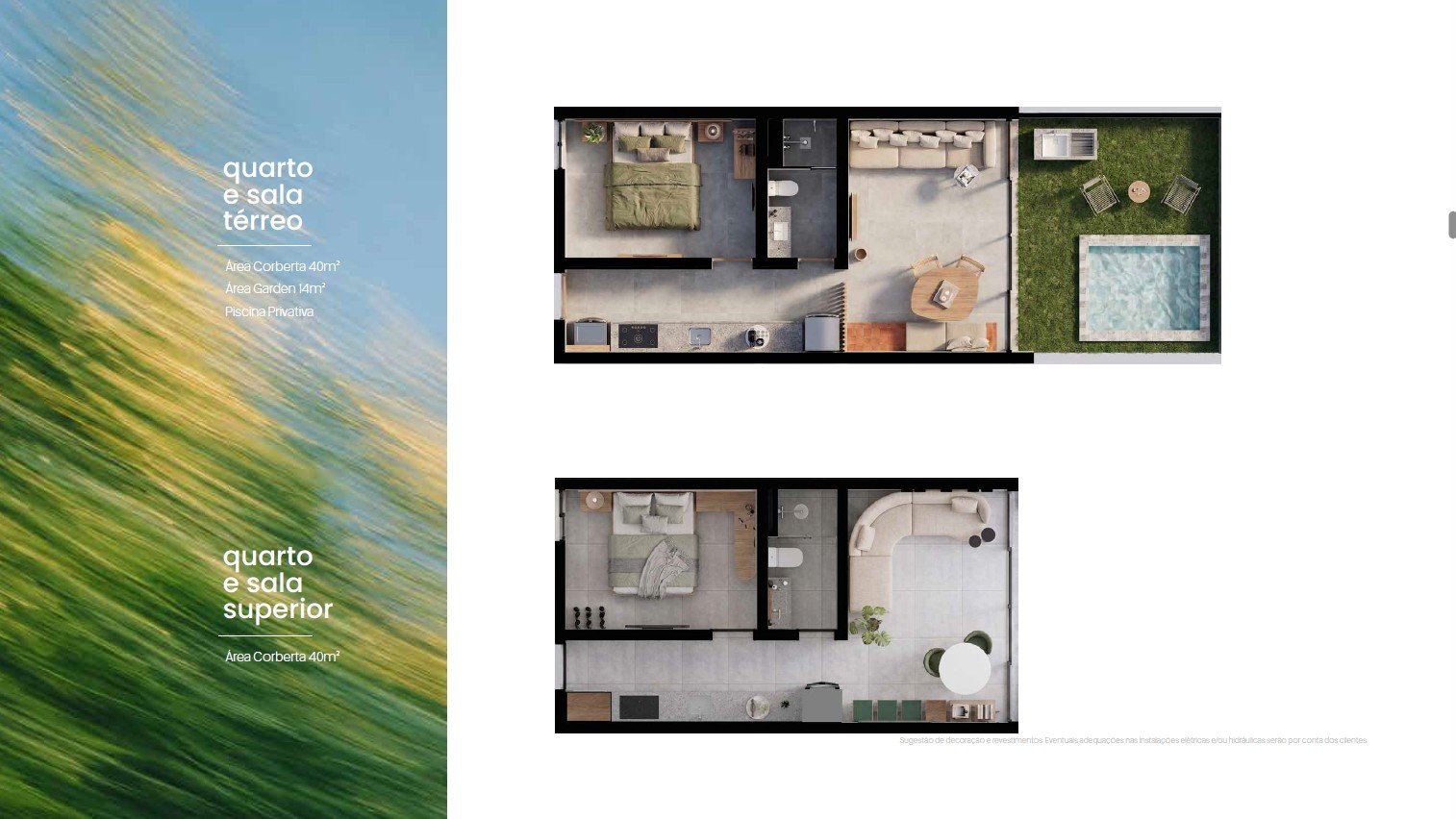 Reserva Surya Milagres - Planta Quarto e Sala