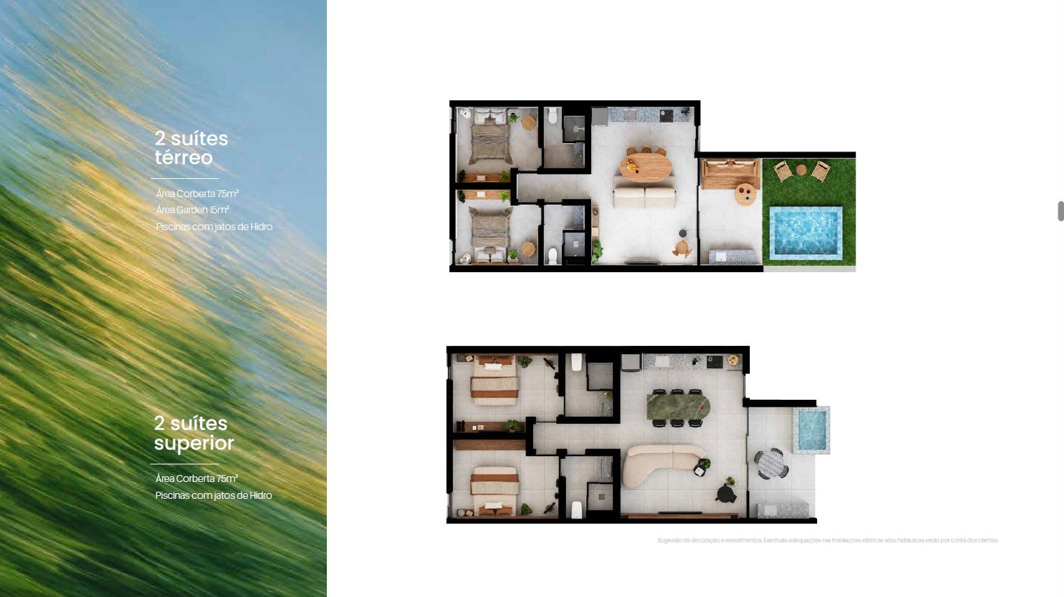 Reserva Surya Milagres - Planta 2 Suítes