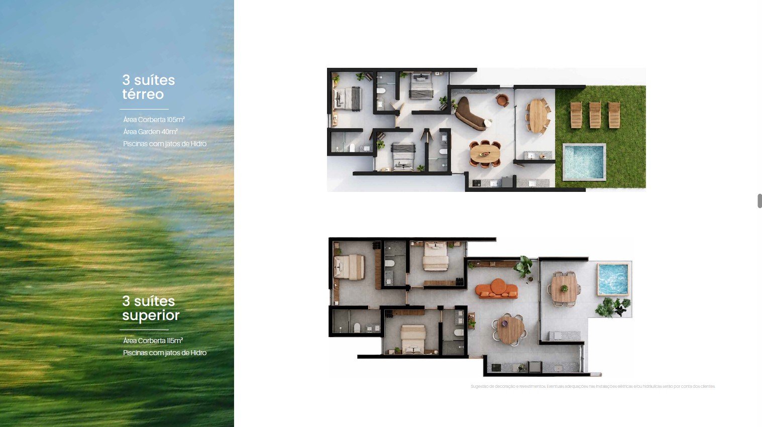 Reserva Surya Milagres - Planta 3 Suítes